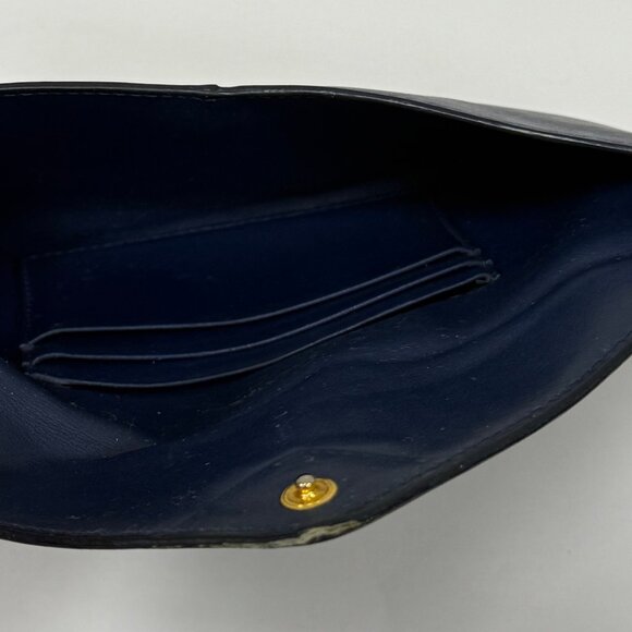 Prada Navy Blue Vitello Leather Envelope Bag P32 - Picture 13 of 14